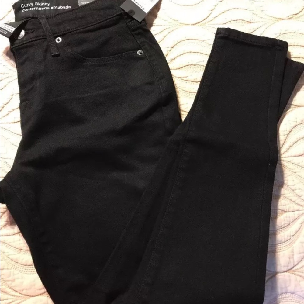 Mossimo black skinny jeans size 0 Short